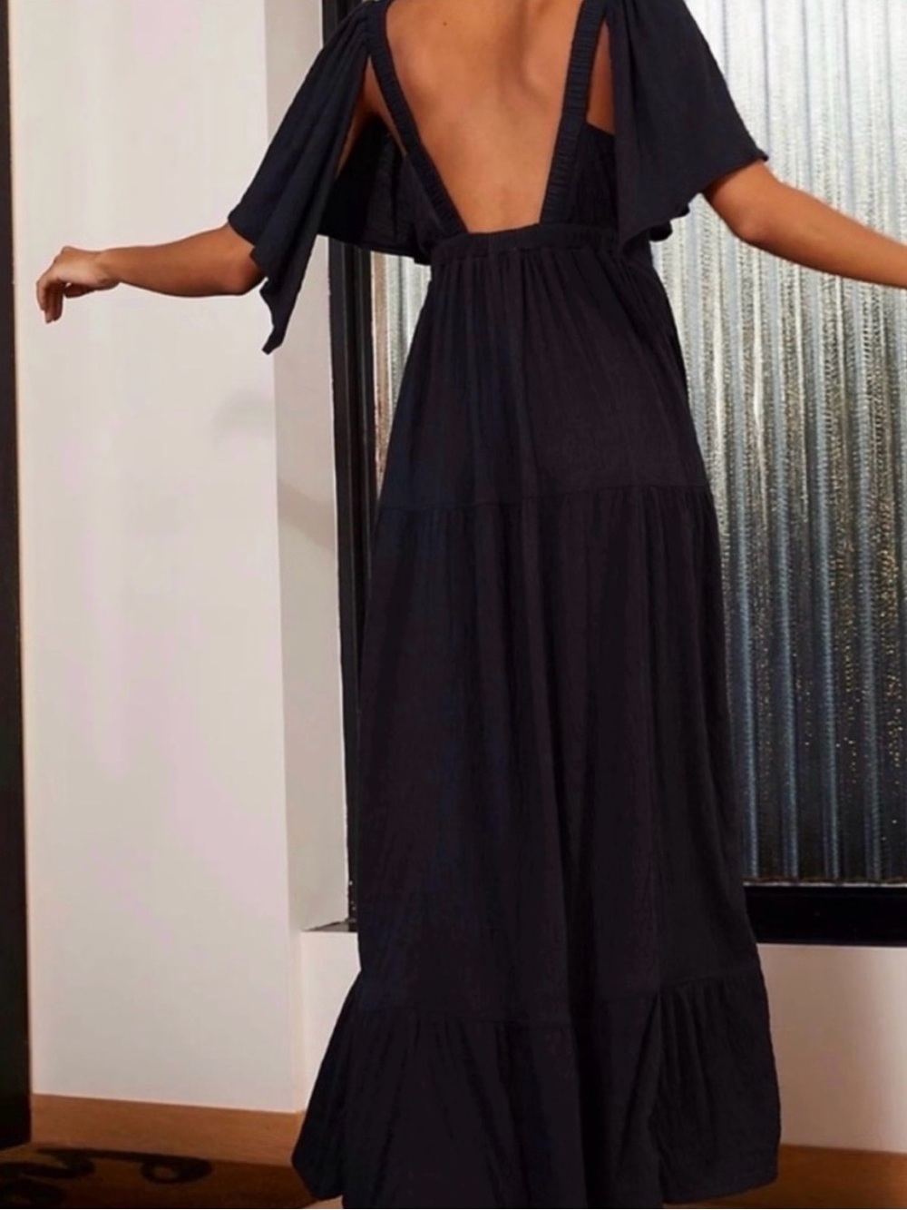 Free People La La Maxi Dress in Black Size Medium - Picture 2 of 11